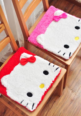 創(chuàng)意卡通可愛(ài)hello kitty毛絨沙發(fā)墊 汽車(chē)坐墊 辦公